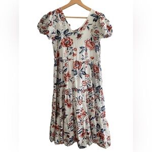 Lucky Brand Floral Maxi dress with tie back